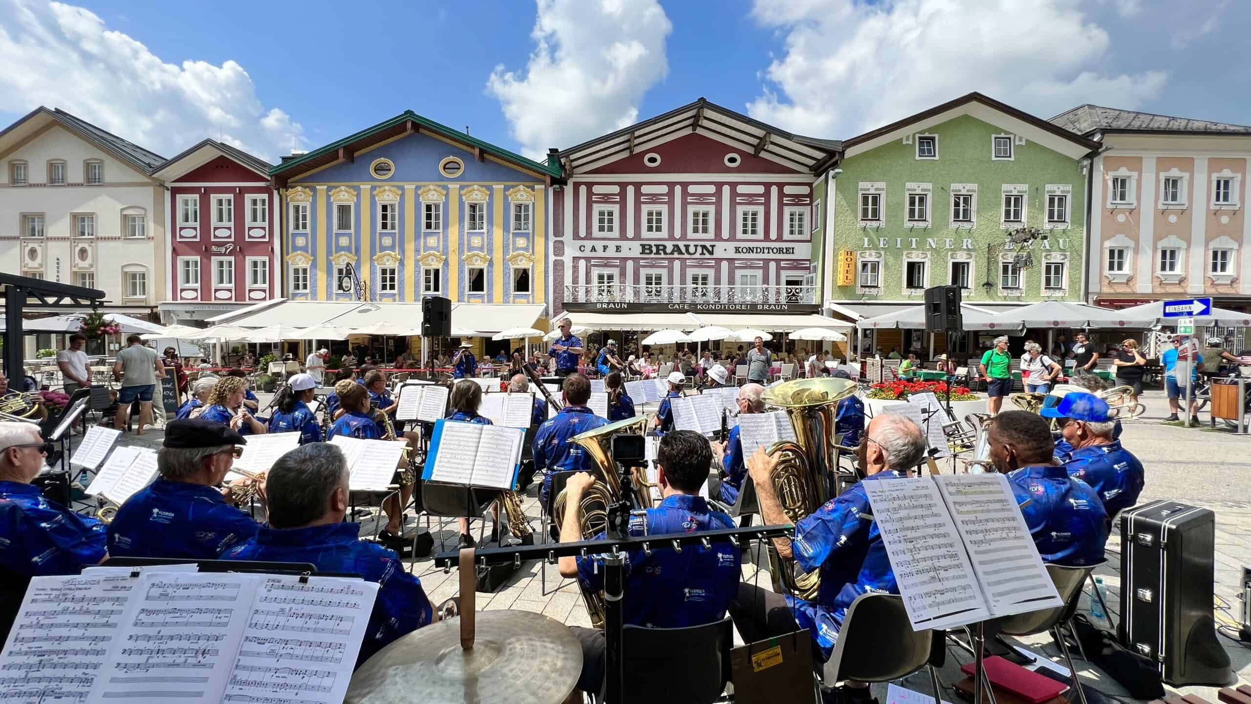 Symphonic Band of Florida performing in Mondsee, Austria.